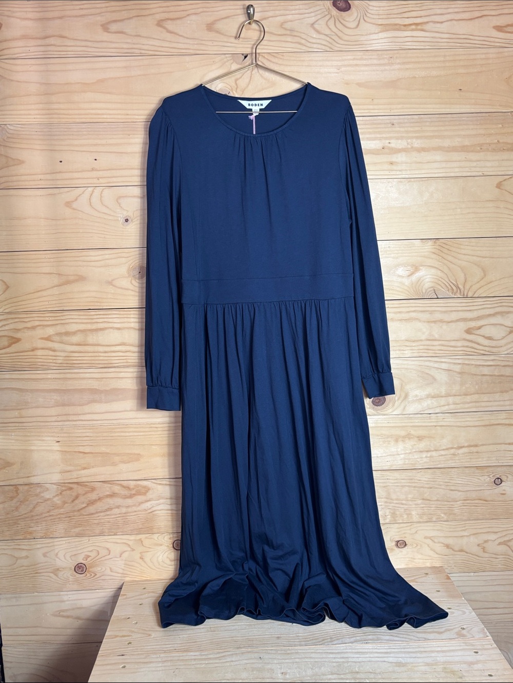 Nwt Boden long sleeve cotton tencel maxi dress 16-18
